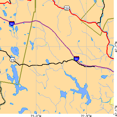 Zip code 01008 close-up map