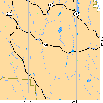 Zip code 01012 close-up map