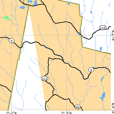 Zip code 01026 close-up map