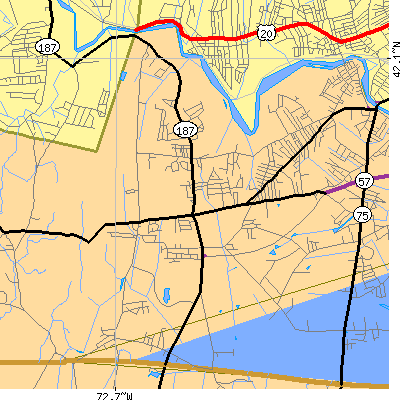Zip code 01030 close-up map