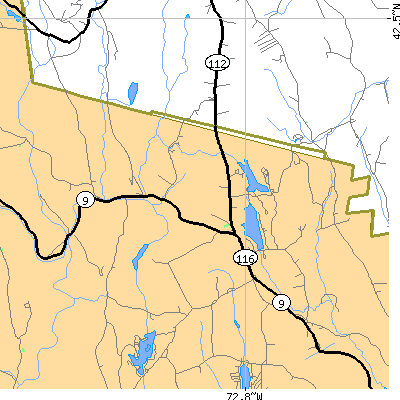 Zip code 01032 close-up map
