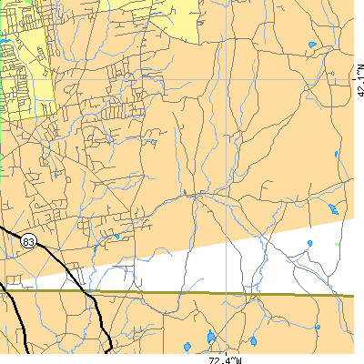 Zip code 01036 close-up map