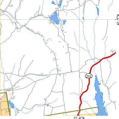 Zip code 01072 close-up map