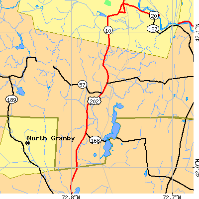 Zip code 01077 close-up map