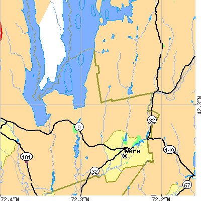 Zip code 01082 close-up map