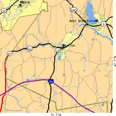 Zip code 01083 close-up map