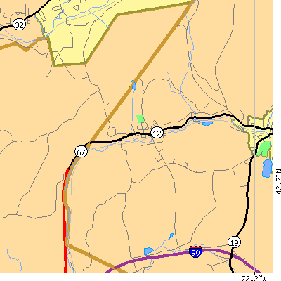 Zip code 01092 close-up map