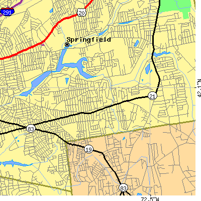 Zip code 01118 close-up map