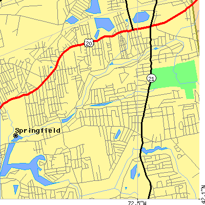 Zip code 01119 close-up map