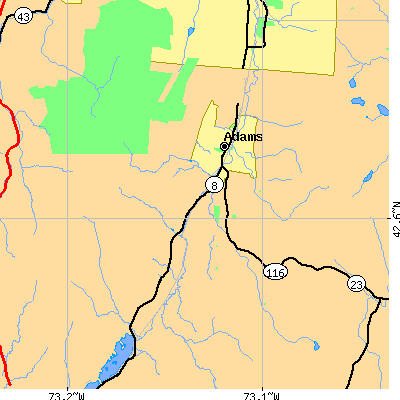 Zip code 01220 close-up map