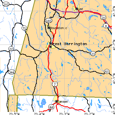 Zip code 01230 close-up map