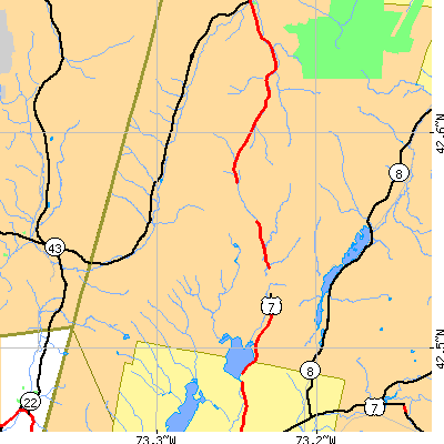 Zip code 01237 close-up map