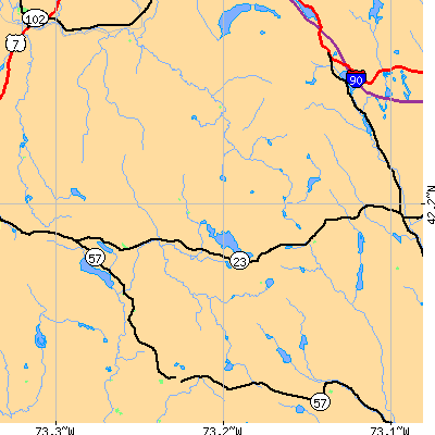 Zip code 01245 close-up map