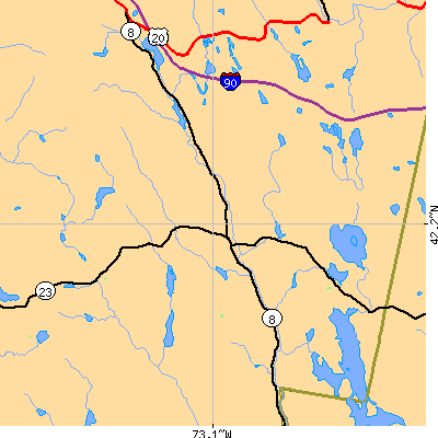 Zip code 01253 close-up map