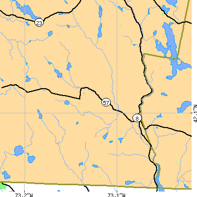 Zip code 01255 close-up map