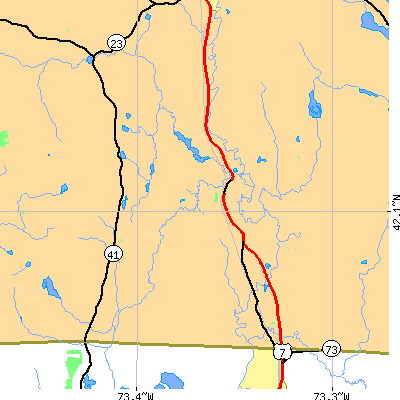 Zip code 01257 close-up map