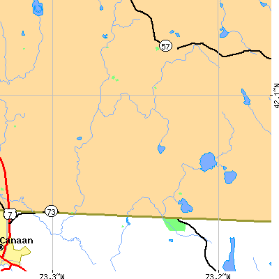 Zip code 01259 close-up map
