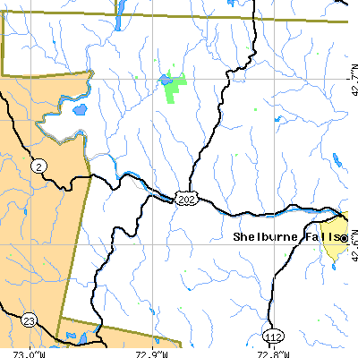 Zip code 01339 close-up map