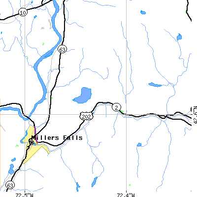 Zip code 01344 close-up map