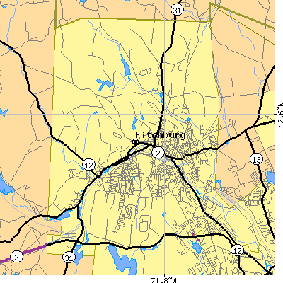 Zip code 01420 close-up map