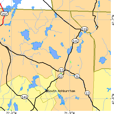 Zip code 01430 close-up map