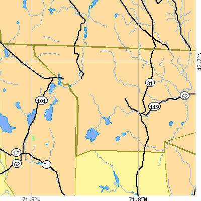 Zip code 01431 close-up map