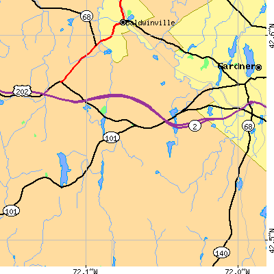 Zip code 01468 close-up map