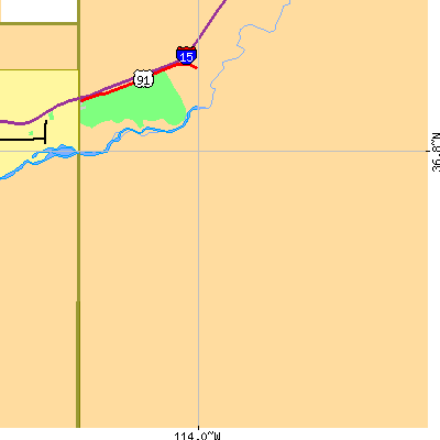 Zip code 89024 close-up map