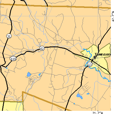 Zip code 01474 close-up map