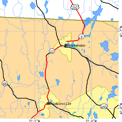 Zip code 01475 close-up map