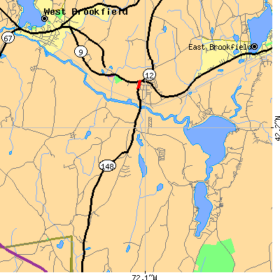 Zip code 01506 close-up map