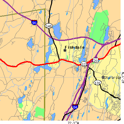 Zip code 01518 close-up map