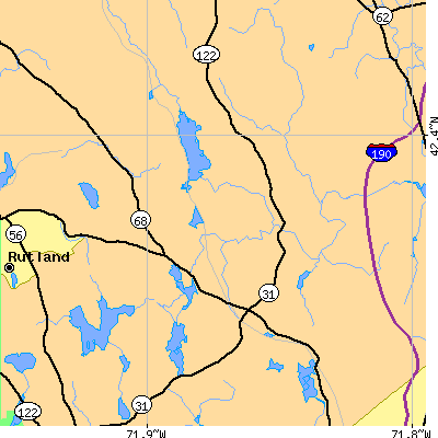 Zip code 01522 close-up map