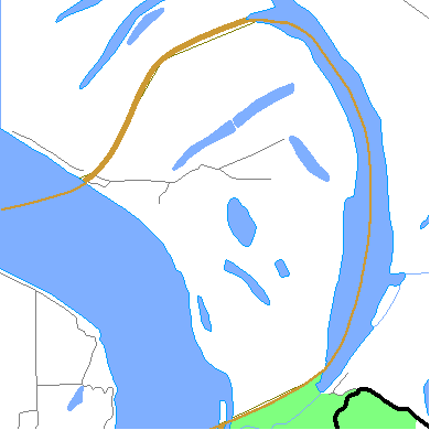 Zip code 38063 close-up map