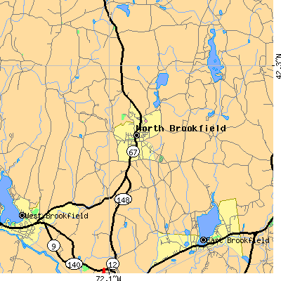 Zip code 01535 close-up map