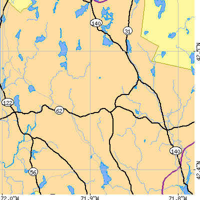 Zip code 01541 close-up map