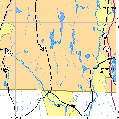 Zip code 01571 close-up map