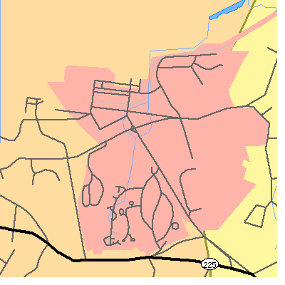 Zip code 01731 close-up map