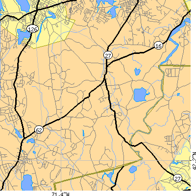 Zip code 01770 close-up map
