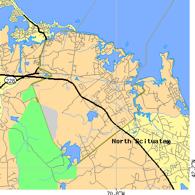 Zip code 02025 close-up map