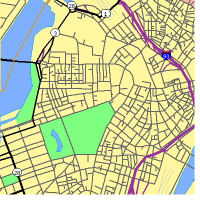 Zip code 02108 close-up map