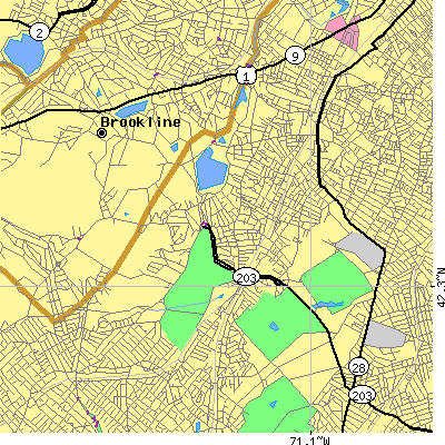 Zip code 02130 close-up map