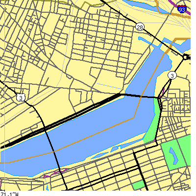 Zip code 02142 close-up map