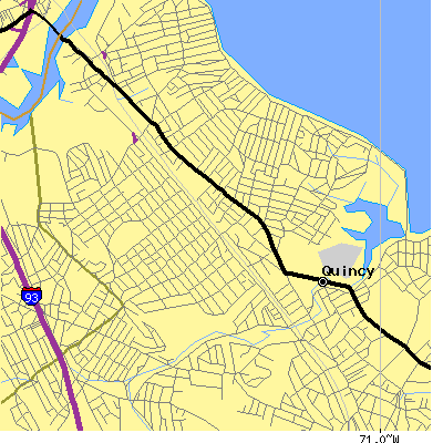 Zip code 02170 close-up map