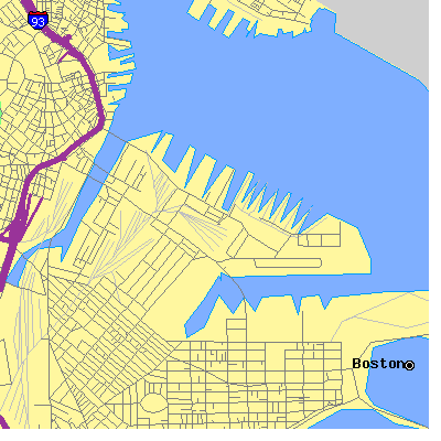 Zip code 02210 close-up map