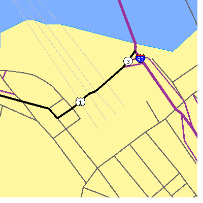 Zip code 02222 close-up map