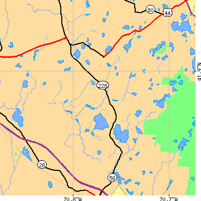 Zip code 02330 close-up map