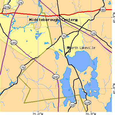 Zip code 02347 close-up map