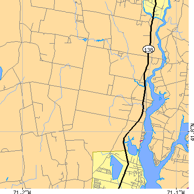 Zip code 02715 close-up map