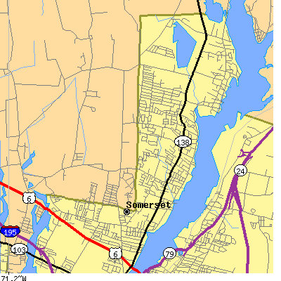 Zip code 02726 close-up map